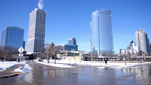 Milwaukee, Wisconsin in the winter