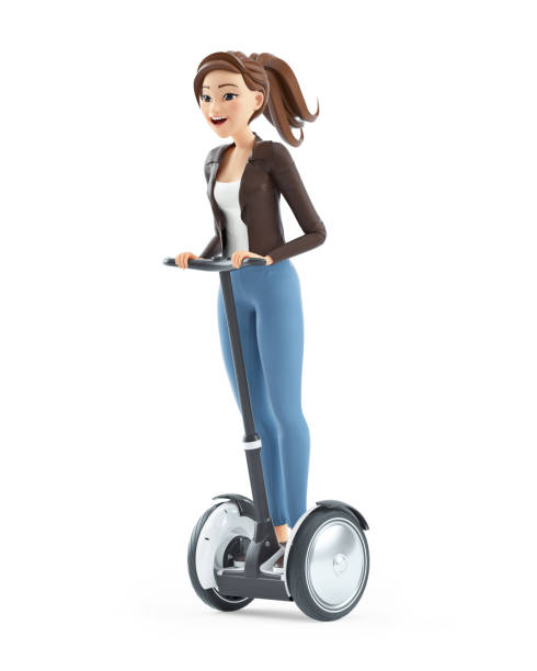 istock 3d cartoon woman riding a segway 1474398400
