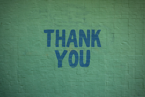 Thank You text on the wall