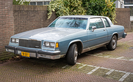 Leiden, The Netherlands, 19.02.2023, Old timer Buick LeSabre limited from the 1980s