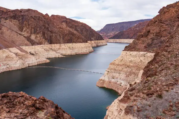 Lake Mead water-levels have fallen 175 feet from its high-water mark caused by devastating droughts, industrial and residential use of the water from the Colorado River