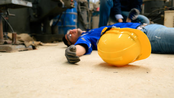 istock Engineer worker with accident at factory, People with injury 1474407388