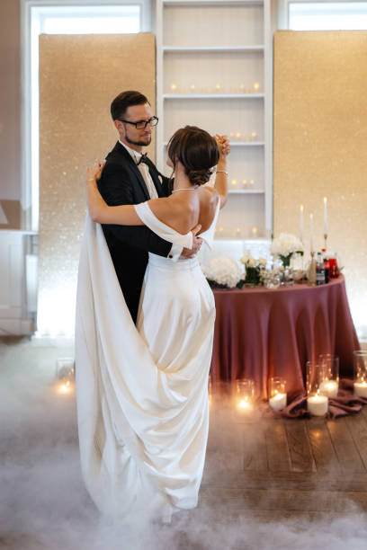 istock the first dance of the bride and groom inside a restaurant 1474412954