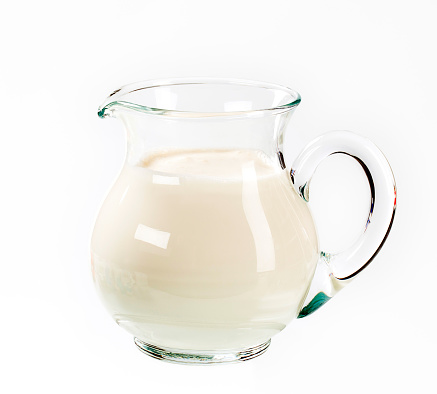 glass jug of milk