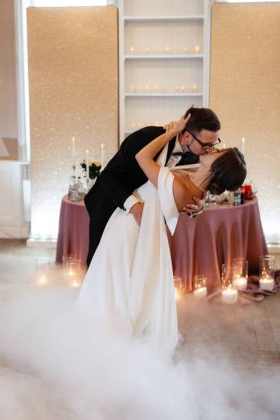 istock the first dance of the bride and groom inside a restaurant 1474413696