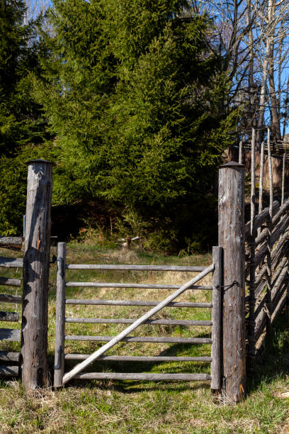 istock wooden gate to the pasture 1474414813