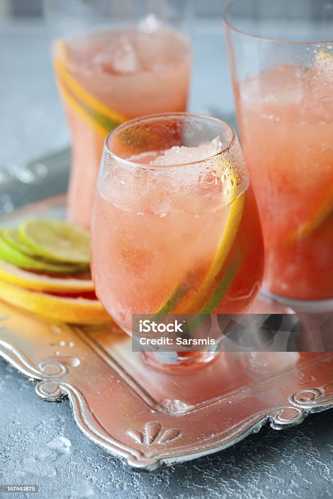 Pink grapefruit drinks Pink grapefruit drinks  with crushed ice Alcohol - Drink Stock Photo