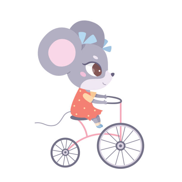 60+ Cute Mouse Riding Bicycle Stock Photos, Pictures & Royalty-Free