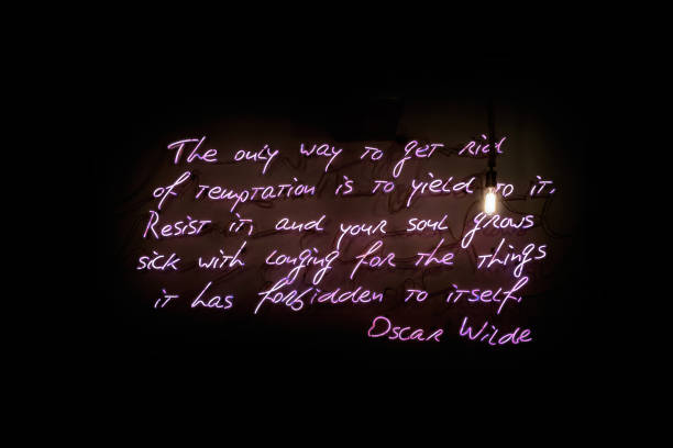 istock Oscar Wilde quote in neon light 1474437741