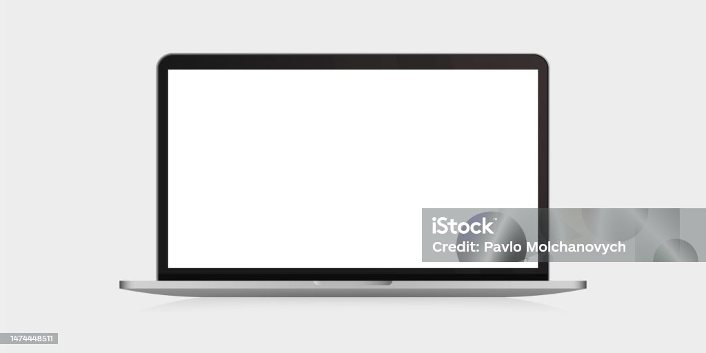 Vector Labtop Screen Laptop Realistic Device Vector Set Computer With Shadow Notebook Screen ...