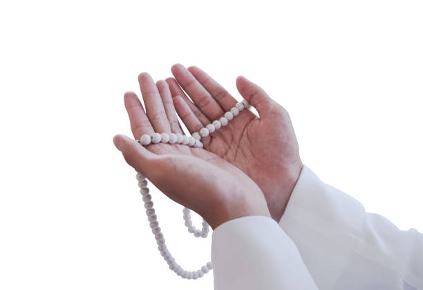 istock Human Hands praying on white background with clipping path. 1474451391