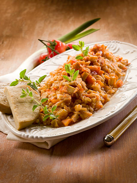istock Risotto with seitan ragout 147445223