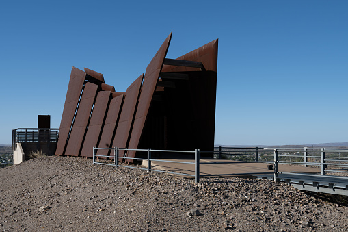 Exterior Line of Lode Miner's Memorial in Broken Hill, New South Wales. Commemorates the more than 800 miners who lost their lives on the job