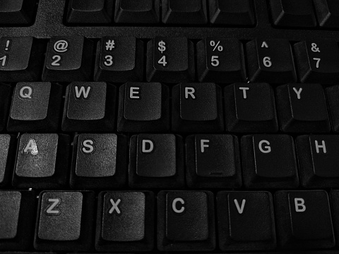 Close up qwerty keyboard
