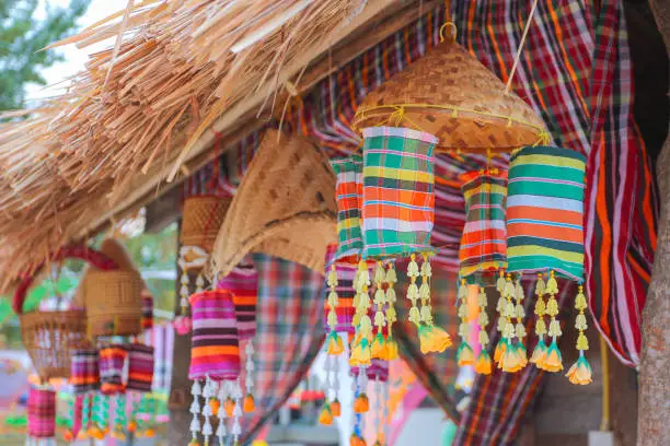 Photo of An ancient merit-making tradition using objects and flags decorated according to religious beliefs.