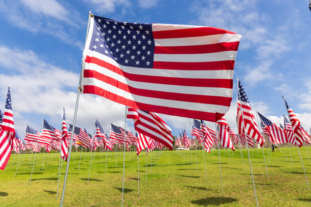 istock Field of American Flags 1474460834