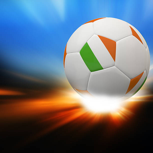 istock Ireland flag on 3d Football 147446147