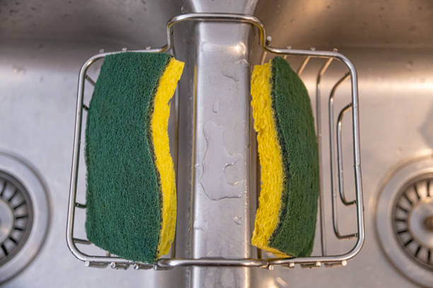 istock Scrub sponges in a kitchen sink 1474463751