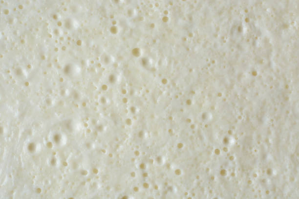 close-up of homemade curd surface, full frame