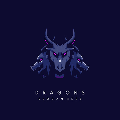 Three Dragons Logo Design Illustration Vector
