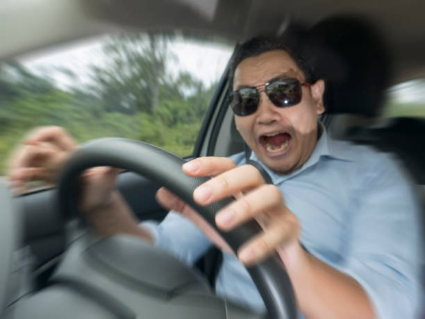 istock Shocked Driver About To Have Accident 1474478077