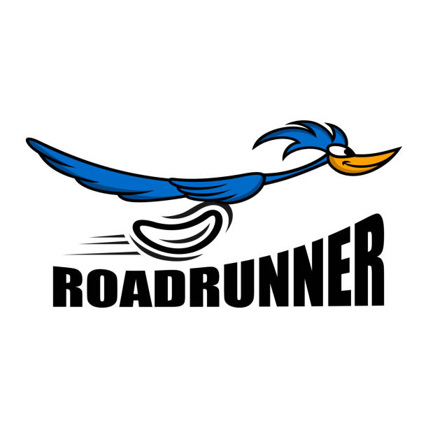 ilustrações, clipart, desenhos animados e ícones de símbolo moderno de corrida de estrada. ilustração vetorial. - roadrunner