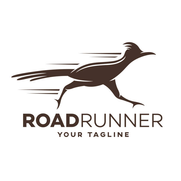 ilustrações, clipart, desenhos animados e ícones de símbolo moderno de corrida de estrada. ilustração vetorial. - roadrunner