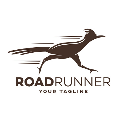 Modern road running symbol. Vector illustration.