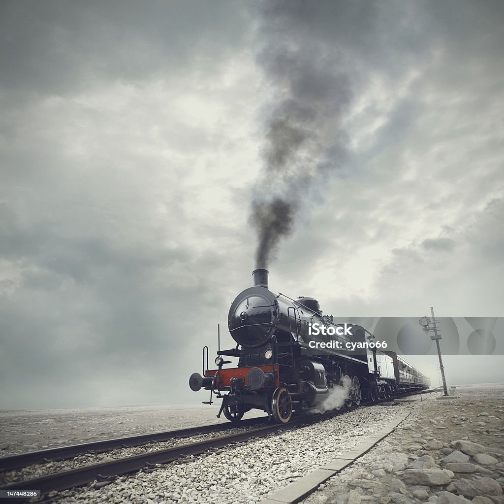 Trem preto - Foto de stock de Locomotiva a vapor royalty-free