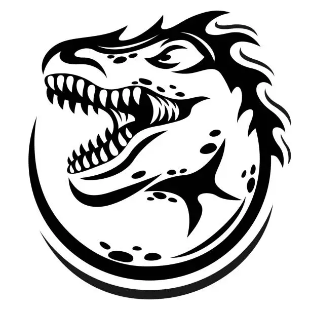 Vector illustration of Modern T-Rex symbol. Vector illustration.