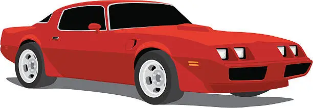 Vector illustration of Pontiac Trans Am Firebird