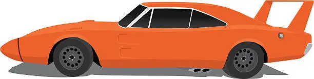 Vector illustration of Plymouth Super Bird 1970