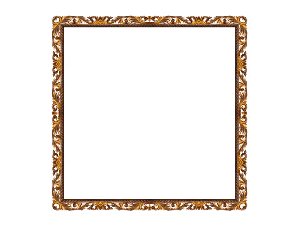 green picture Frame isolated on white