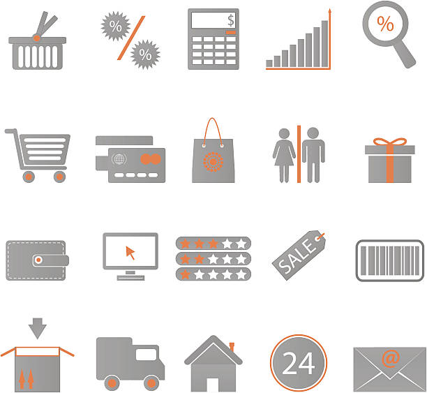 Icônes Shopping - Illustration vectorielle