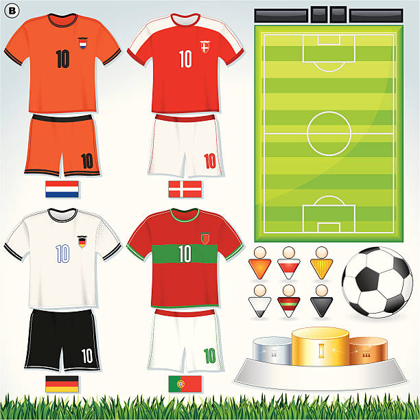 illustrazioni stock, clip art, cartoni animati e icone di tendenza di euro 2012, gruppo b - pedestal football award concepts