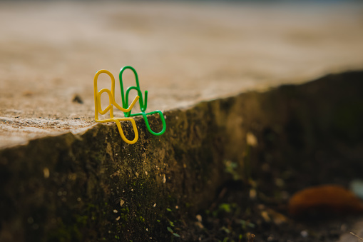 Paperclip photography for background