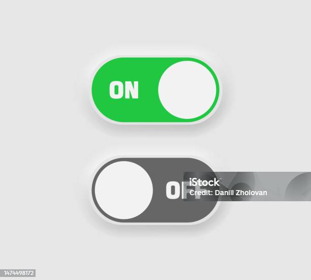 Switch Toggle Buttons On Off Vector Isolated Web Elements Mobile App  Interface Switch Buttons And Icon Stock Vector Stock Illustration -  Download Image Now - iStock