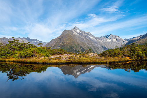 views of fiordland national park from the routeburn track trail