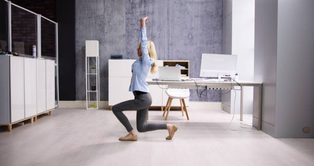 istock Standing Office Yoga Workout And Workout 1474498599