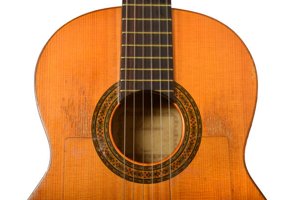realistic isolated classical acoustic guitar 3d illustration