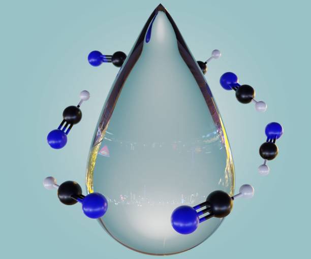 istock Isolated cyanide molecule in the white background 1474502335