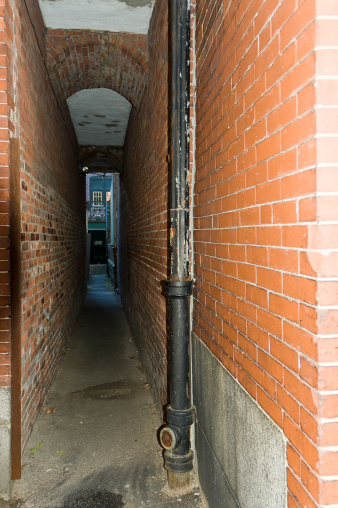 Secret passage of Black Heritage Trail, through Beacon Hill, Boston,Mass. This freedom trail  features places where liberty-loving men and women began to take collective action.