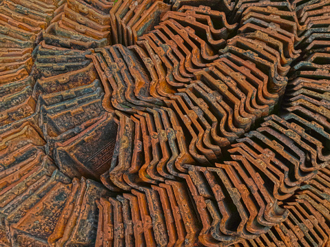 photo of rooftile arrangement. still life photo. design and background.
