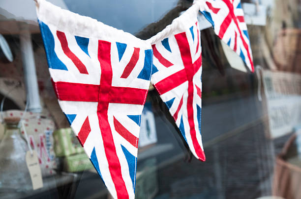 istock Union jack bunting for Queen's jubilee 147450963