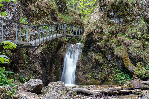 Hiking area, Janosik holes, valley consisting of few narrow gorges located in nature reserve Rozsutec,  with numerous waterfalls.