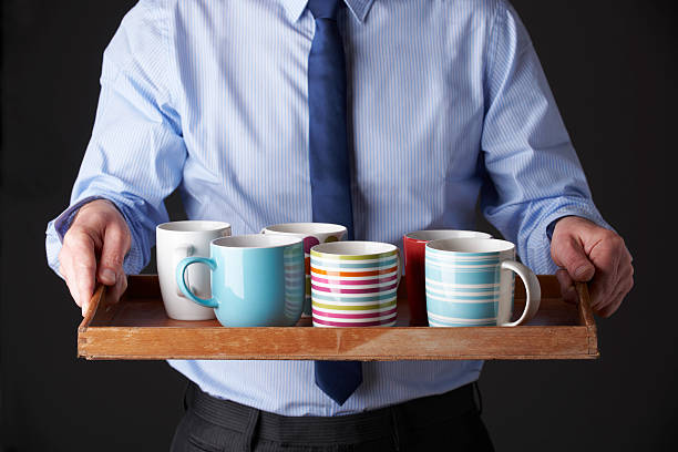 Office Junior Carrying Tray Of Cups