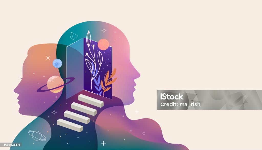 Психология, сон, психическое здоровье концептуальная иллюстрация. Плакат о мозге, нейробиологии и творческом разуме, обложка - Векторная графика Искусственный интеллект роялти-фри Психология, сон, психическое здоровье концептуальная иллюстрация. Плакат о мозге, нейробиологии и творческом разуме, обложка - Векторная графика Искусственный интеллект роялти-фри