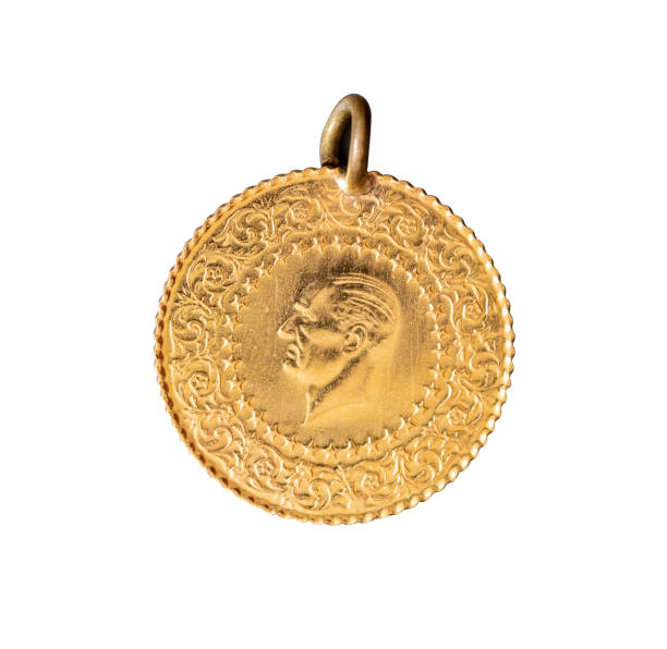 istock 1/4 Turkish Gold Coin Necklace. 1474524998