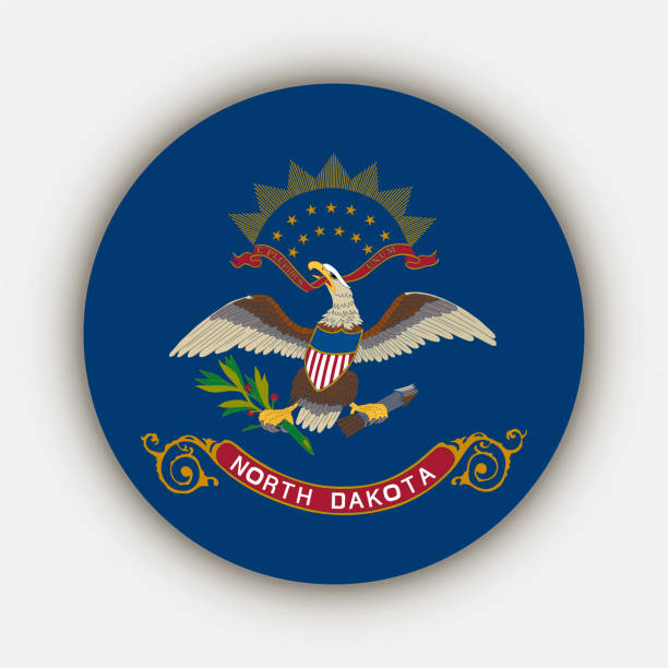 ノースダコタ州旗。ベクターイラストレーション。 - north dakota flag us state flag north dakota flag点のイラスト素材／クリップアート素材／マンガ素材／アイコン素材