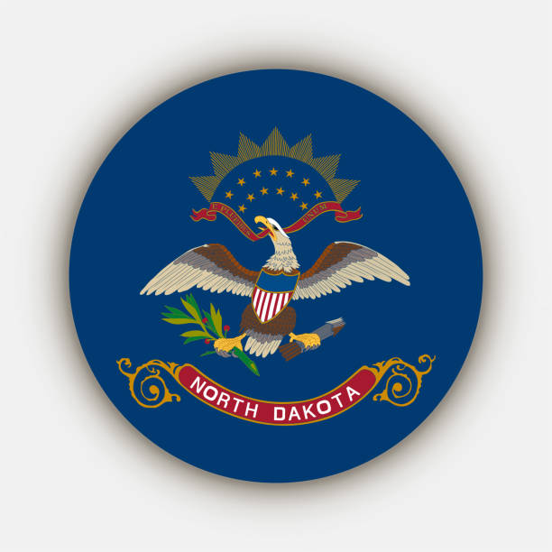 флаг штата северная дакота. векторная иллюстрация. - north dakota flag us state flag north dakota flag stock illustrations